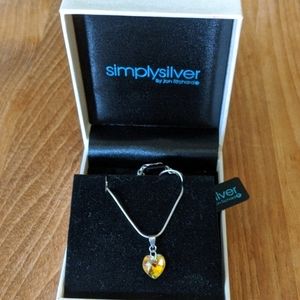 "Simply Silver" Swarovski crystal heart